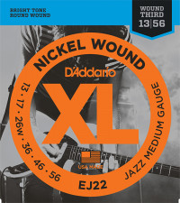 XL NICKEL WOUND ������ ��� ������������� Jazz Medium 1356 DAddario EJ22