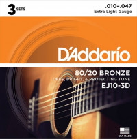 Bronze 8020 ������ ��� ������������ ������ ������ 1047 3 ��������� DAddario EJ10-3D
