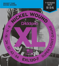 XL NICKEL WOUND ������ ��� 7�������� ������������� Super Light 7String 952 DAddario EXL120-7
