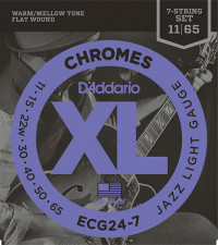 Chromes Flat Wound �������� ����� ��� 7�������� ������������� Jazz Light 1165 DAddario ECG24-7