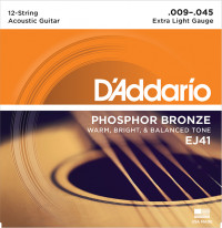 Phosphor Bronze �������� ����� ��� ������������ 12�������� ������ Extra Light 945 DAddari� EJ41