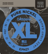 XL Pure Nickel �������� ����� ��� ������������� ������ Jazz Light 1251 DAddario EPN21
