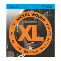 Nickel Wound �������� ����� ��� ��������� Medium 50105 Medium Scale DAddario EXL160M
