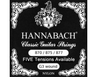 HANNABACH STRINGS FOR CLASSIC GUITAR G/3 NYLON WOUND chrome 875HT ������ ��� ������������ ������