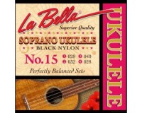 La Bella 15 Soprano Ukulele Black Nylon 28-32-40-28 ������ ��� �������-�������